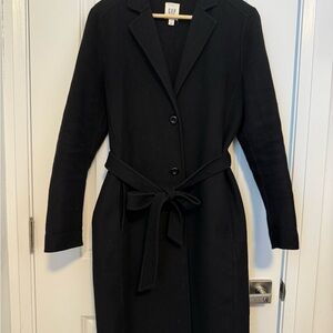 GAP Black Long Coat with Belt